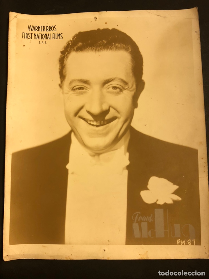 Cine: Foto original Warner de Frank McHugh.36 x 28 cm.art deco