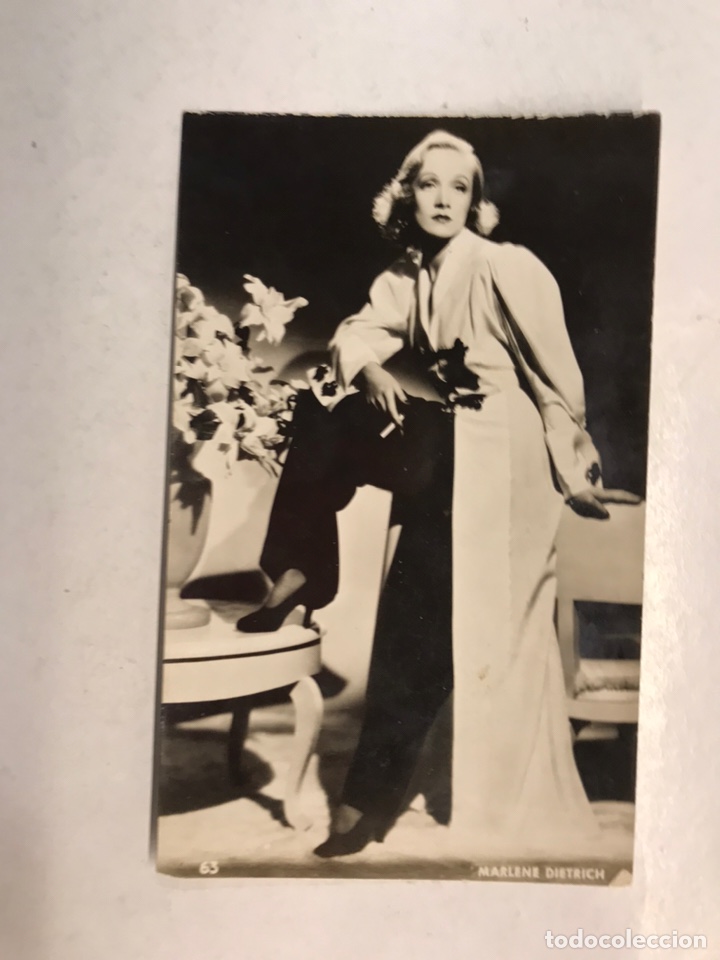 Cine: CINE. Actores y Actrices. Postal No.63, MARLENE DIETRICH . Actriz Alemana .. (h.1950?)