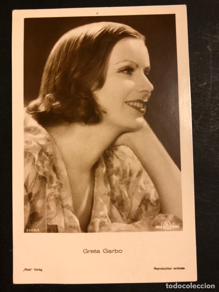 Cine: Tarjeta postal de Greta garbo