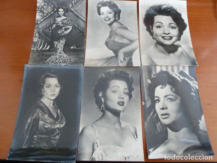 Cine: lote 6 postales originales antiguas de sara montiel perfecto estado