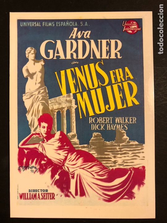 Cine: Tarjeta postal Venus era mujer.Ava Gardner