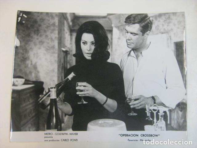 Cine: operacion crossbow - foto original b/n - sofia sophia loren george peppard