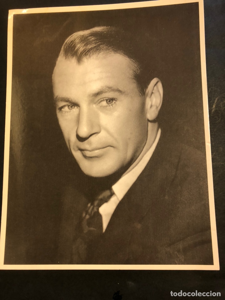 Cine: Foto de gary Cooper.ficha cacitel.filmografia 25 x 20 cm