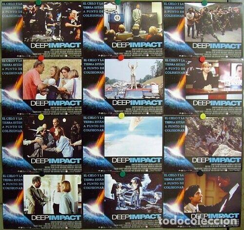 Cinema: SCDO 002 DEEP IMPACT ELIJAH WOOD TEA LEONI SET COMPLETO 12 FOTOCROMOS ORIGINAL ESTRENO