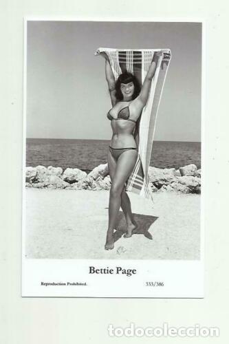 Cine: BETTIE PAGE - Film star Pin Up PHOTO POSTCARD- Publisher Swiftsure year 2000