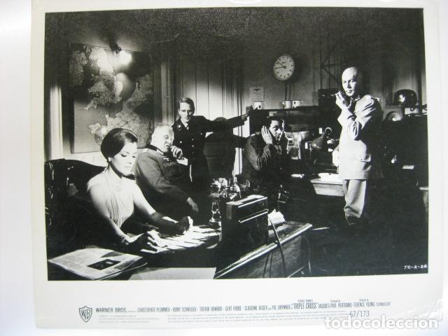 Cine: triple cross - foto b/n original - romy schneider yul brynner  2&ordf; guerra mundial