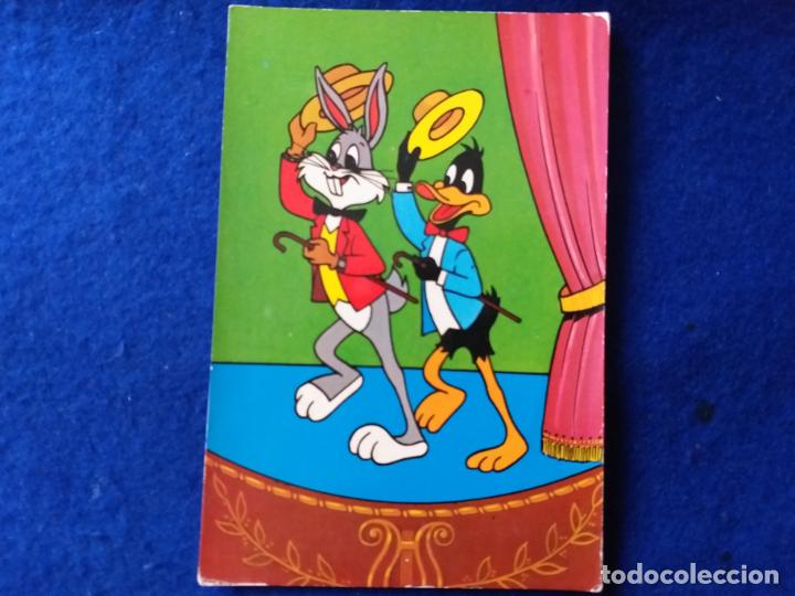 Cine: Antigua postal Ilustrada Bugs Bunny y Pato Lucas. Ediciones Tarjefher. SIN CIRCULAR.