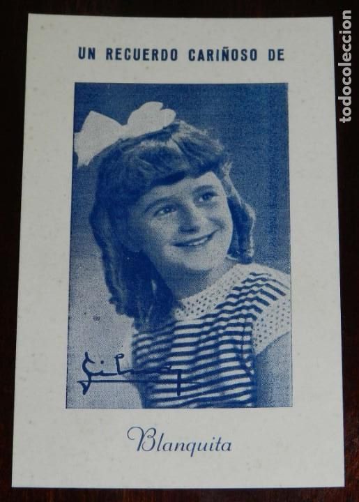 Cine: POSTAL DE LA ACTRIZ BLANQUITA, MIDE 12 X 8 CMS.