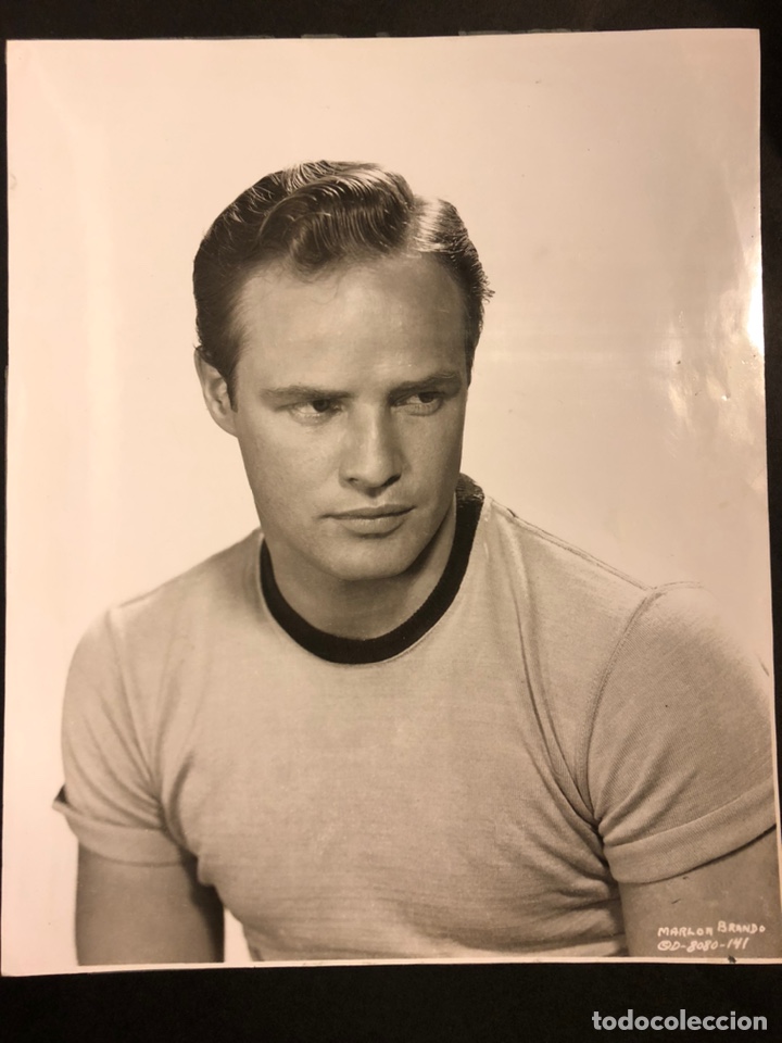 Cine: Foto original de Marlon Brando 23,5 x 19 cm