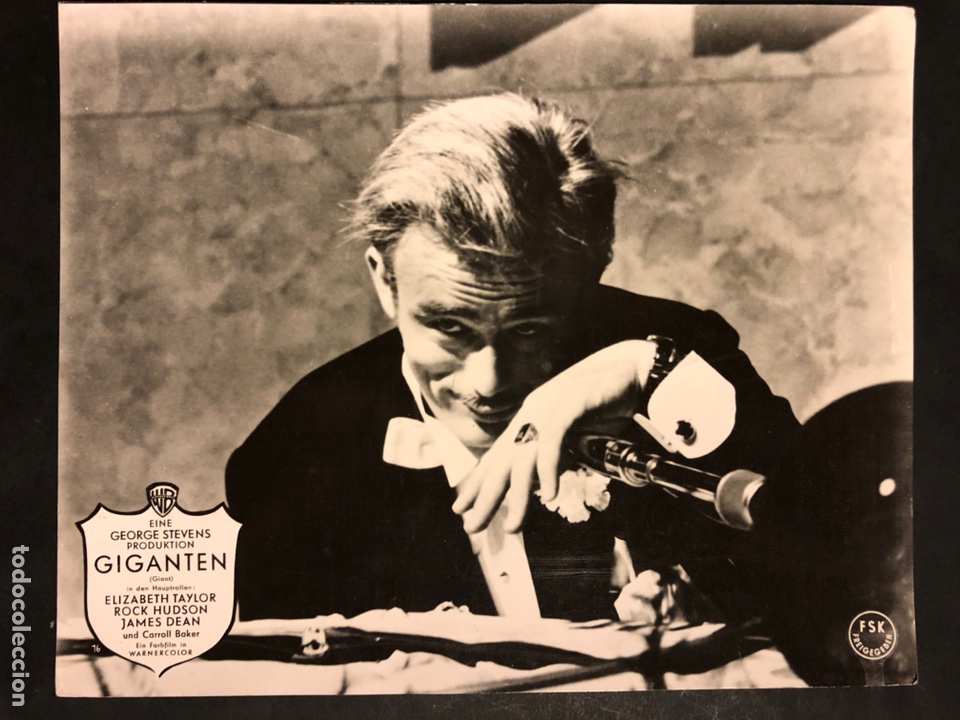Cine: Fotocromo o lobby card alem&aacute;n de James Dean.Gigante 29,5 x 23,5 cm