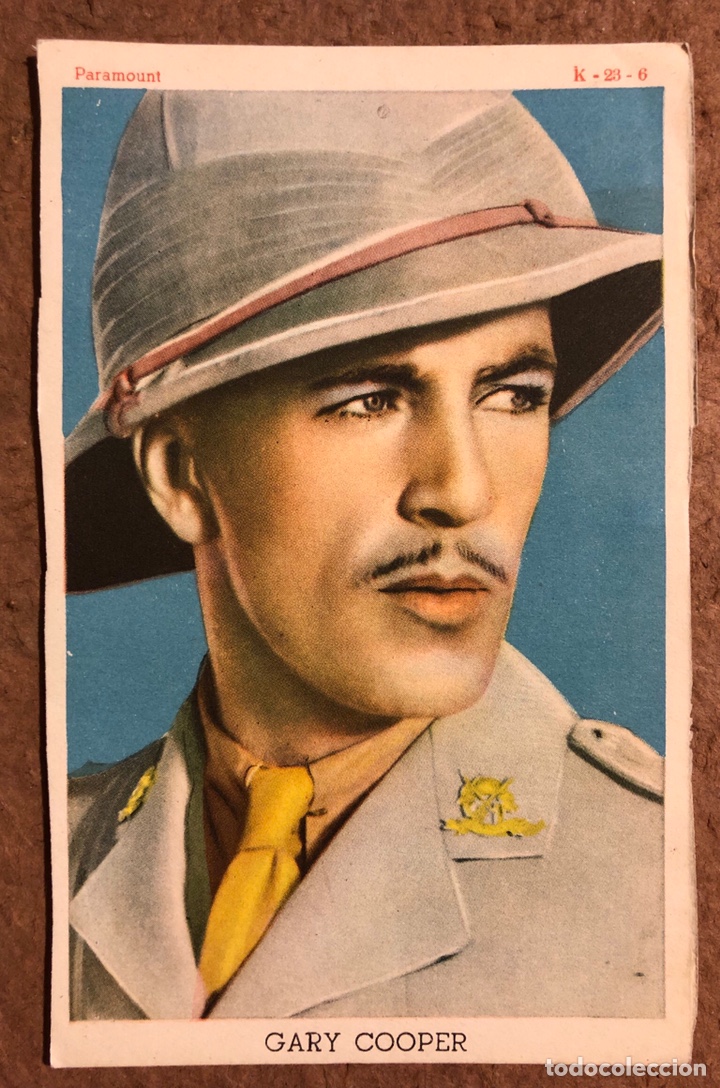 Cine: GARY COOPER. ANTIGUA TARJETA ILUSTRADA. PARAMOUNT.