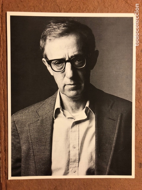 Cine: WOODY ALLEN. TARJET&Oacute;N FOTOGRAF&Iacute;A EN B/N, CACITEL N&deg; 155. INFORMACI&Oacute;N AL DORSO.