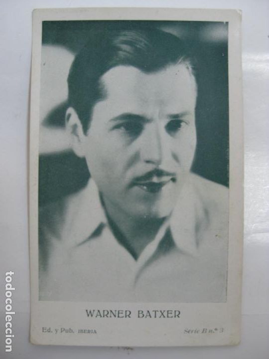Kino: ANTIGUO FOTO CROMO POSTAL - SERIE B N&ordm;3 - WARNER BATXER