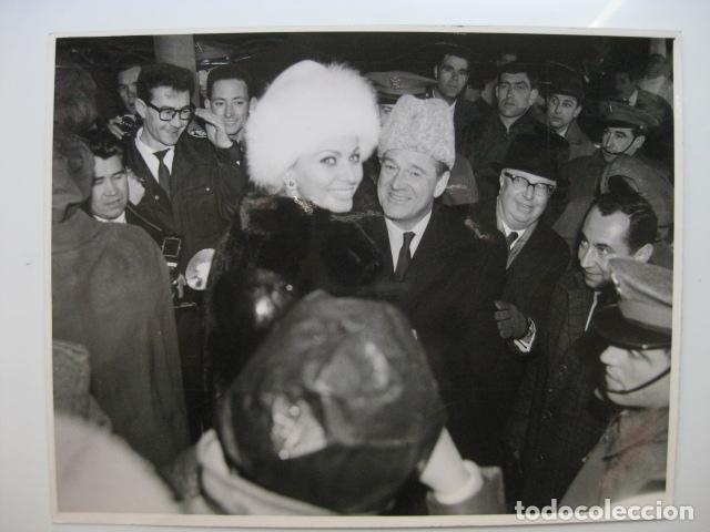 Cine: sofia sophia loren - foto original b/n - carlo ponti madrid 17x21