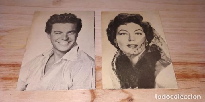 Cine: TARJETAS FLORITA OBSEQUIO DE LA REVISTA FLORITA. N&ordm; 6 AVA GARDNER N&ordm; 13 ROBERT WAGNER.