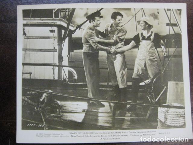 Cine: spawn of the north - foto original b/n - george raft henry fonda lobos del norte henry hathaway film