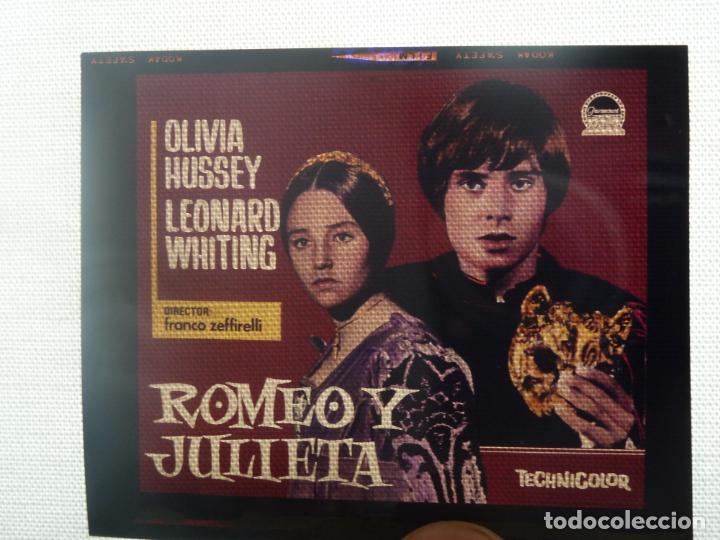 Cine: romeo y julieta zeffirelli olivia hussey diapositiva de plastico en color original antigua