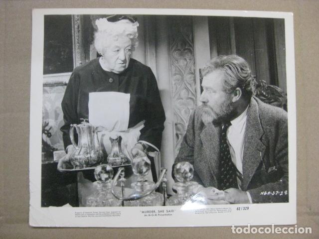 Cine: murder she said - foto original b/n - El tren de las 4:50 Margaret Rutherford Agatha Christie