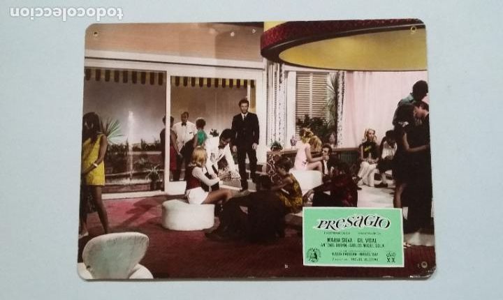 Kino: FOTOCROMO CARTON PRESAGIO. MARIA SILVA. GIL VIDAL. ANTONIO DURAN. CARLOS MIGUEL SOLA. TDKC56