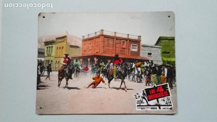 Cine: FOTOCROMO CARTON. LOS 4 IMPAGABLES. ADAM WEST. ROBERT HUNDAR. TDKC56