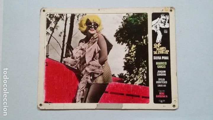 Kino: FOTOCROMO CARTON. 24 HORAS DE PLACER. SILVIA PINAL. MAURICIO GARCES. TDKC56