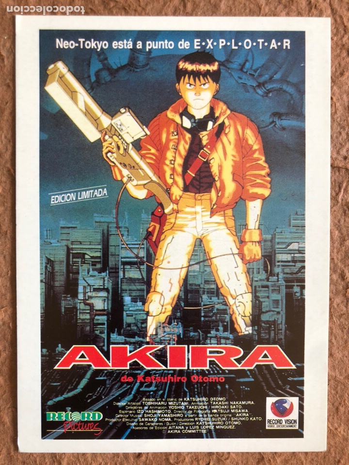 Cine: AKIRA (KATSUHIRO OTOMO). POSTAL SIN CIRCULAR PROMOCIONAL RECORD VISION.