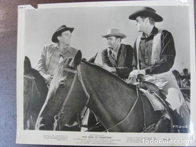 Cine: five guns to tombstone - foto original b/n - james brown john wilder Edward L. Cahn film