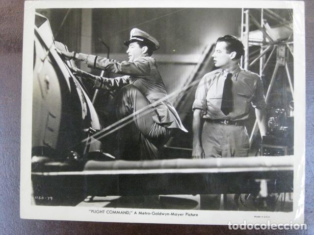 Cine: flight command - foto original b/n - robert taylor  Shepperd Strudwick aviacion