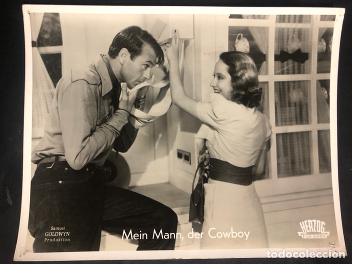 Cine: Foto original de gary cooper y merle oberon.el vaquero y la dama 29 x 23 cm