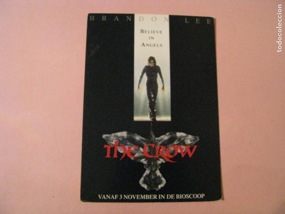 Cine: POSTAL THE CROW. PEL&Iacute;CULA EL CUERVO. BRANDON LEE. ADVERTISING POST. PAISES BAJOS.