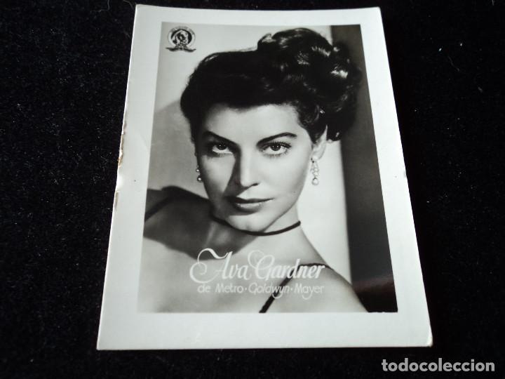 Cine: ava gardner de metro goldwyn mayer publicita infonal 9 x 7 cm