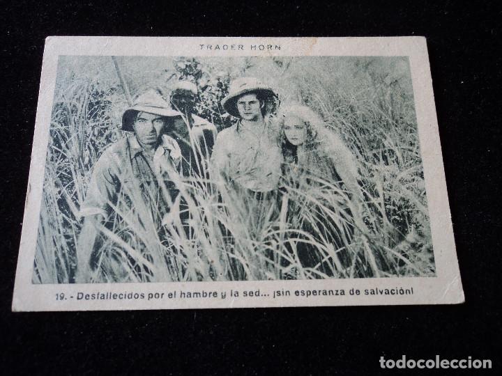 Cine: TRADER HORN, con Harry Carey. CROMO 19 11 x 7,5 cm