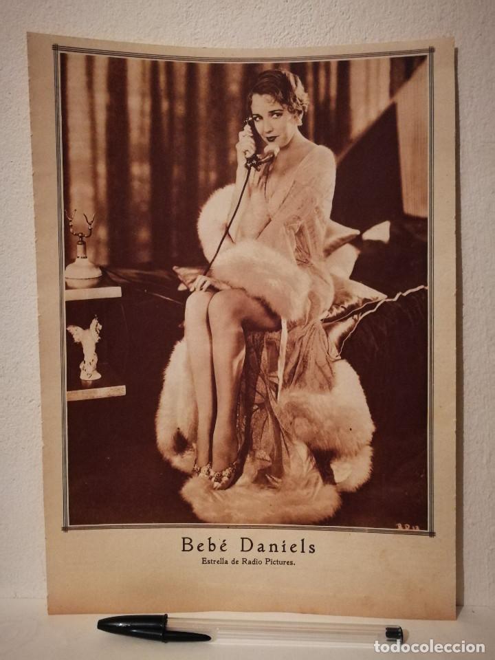 Cine: ANTIGUO ANUNCIO ENCARTONADO -A4- BEBE DANIELS - ESTILO VINTAGE