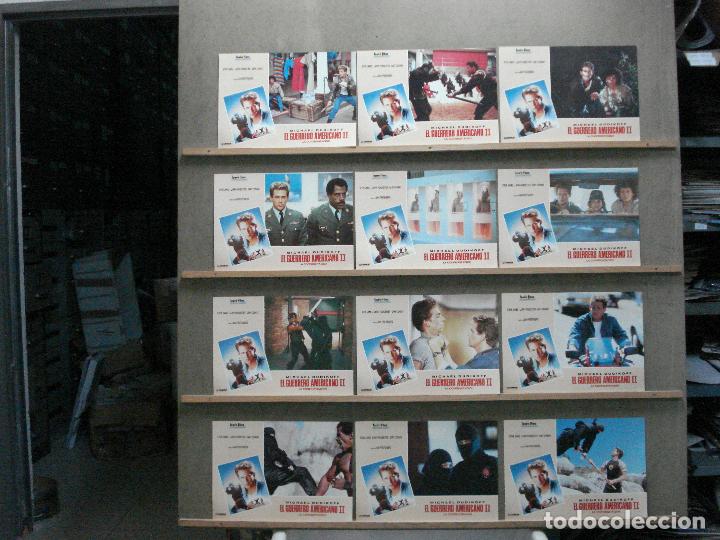 Cinema: SCDO 066 EL GUERRERO AMERICANO 2 MICHAEL DUDIKOFF SET 12 FOTOCROMOS ORIGINAL ESTRENO