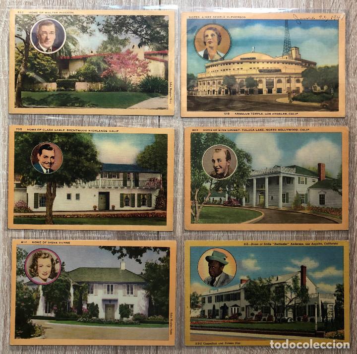 Cine: 13 POSTALES RESIDENCIAS ACTORES HOLLYWOOD