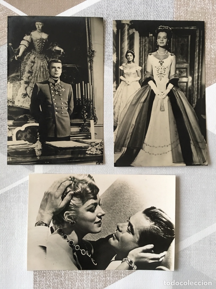 Cine: 3 POSTALES FILMAYER - FOTO - ROMY SCHNEIDER, CARLHEINZ BOHM, ELEANOR PARKER Y GLENN FORD