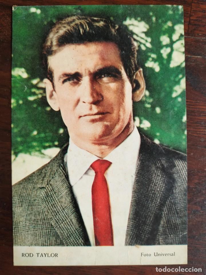 Cinema: Tarjeta del actor de cine Rod Taylor, actor de cine australiano, del Hollywood en los a&ntilde;os 1960