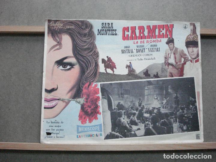 Kino: AAK59 CARMEN LA DE RONDA SARA MONTIEL JORGE MISTRAL LOBBY CARD ORIGINAL MEJICANO