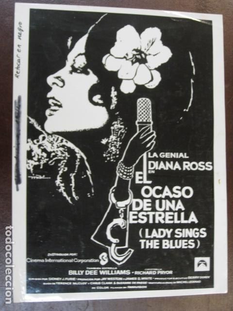 Cine: el ocaso de una estrella - foto original b/n - diana ross lady sing the blues