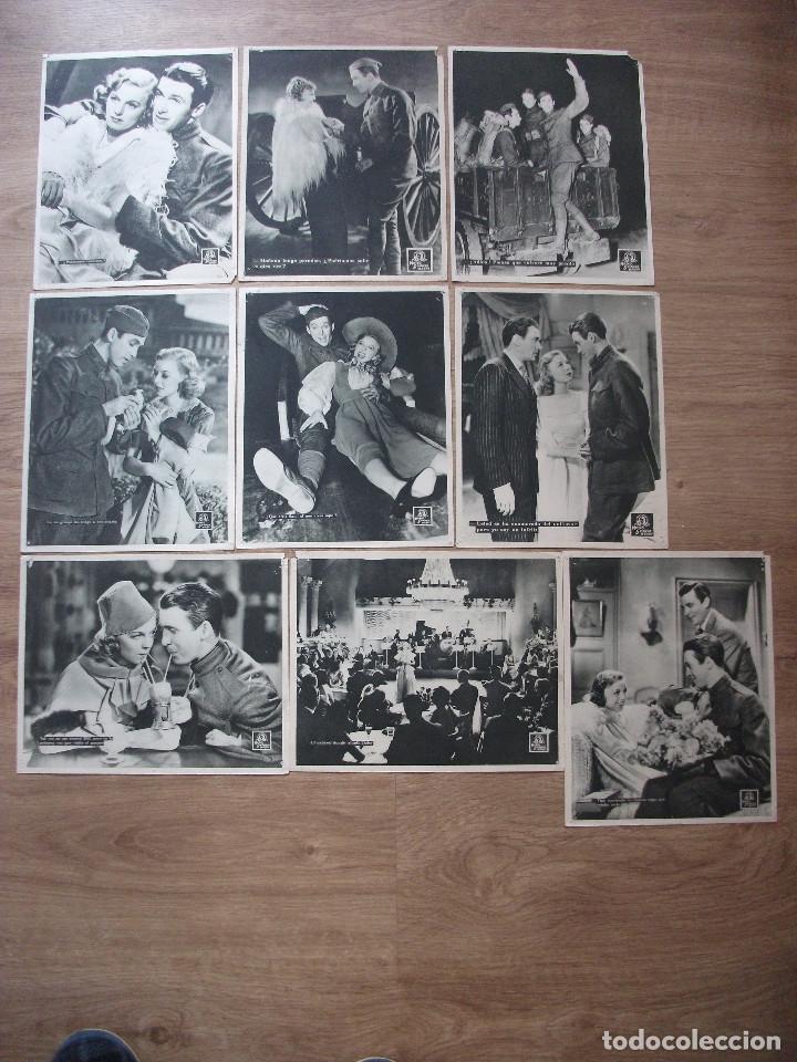 Cine: EL ANGEL NEGRO, MARGARET SULLAVAN, JAMES STEWART, 9 FOTOS, 24,5 X 19,5 CM