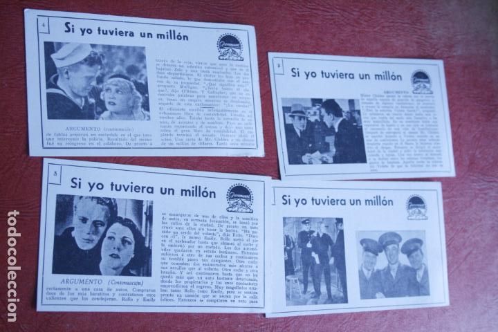 Cine: SI YO TUVIERA UN MILLON GARY COOPER 4 TARJETAS RARAS DE LA PELICULA ARGUNMENTO FOTOS ORIGINALES