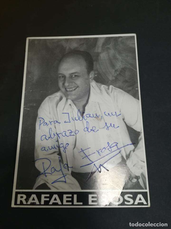 Kino: TARJETA DE PRESENTACI&Oacute;N. IMAGEN DE RAFAEL EROSA. 10 X 15CM. FIRMA Y DEDICATORIA