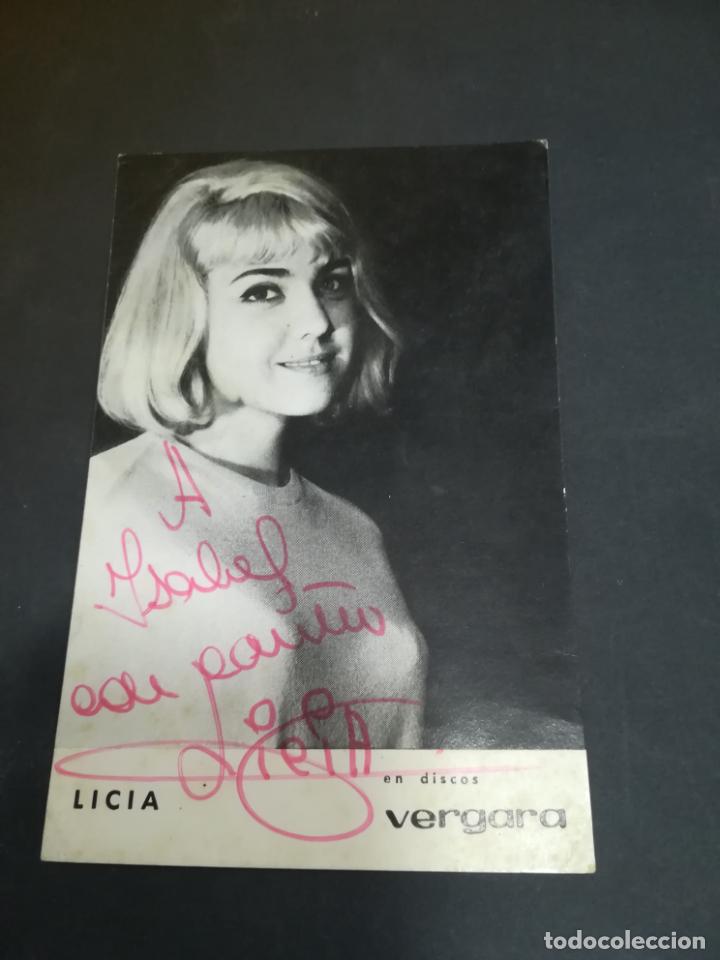 Kino: TARJETA DE PRESENTACI&Oacute;N. IMAGEN DE LICIA. 9 X 14CM. FIRMA