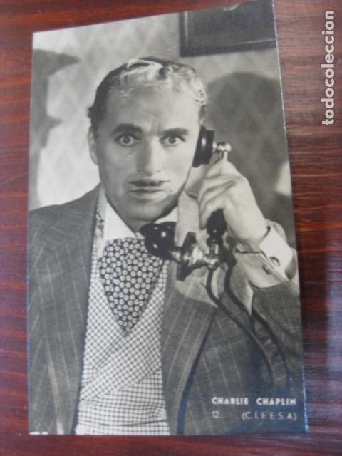 Cine: charles chaplin - postal original b/n - charlot monsier verdoux telefono phone cifesa