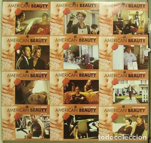 Cinema: SCDO 094 AMERICAN BEAUTY KEVIN SPACEY ANNETTE BENING SET COMPLETO 12 FOTOCROMOS ORIGINAL ESTRENO