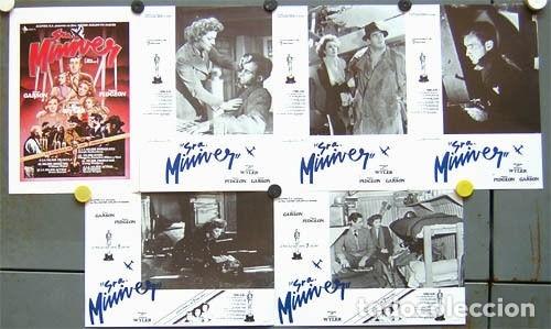 Cine: SCDO 125 LA SE&Ntilde;ORA MINIVER GREER GARSON WALTER PIDGEON SET COMPLETO 12 FOTOCROMOS ORIGINAL R-81