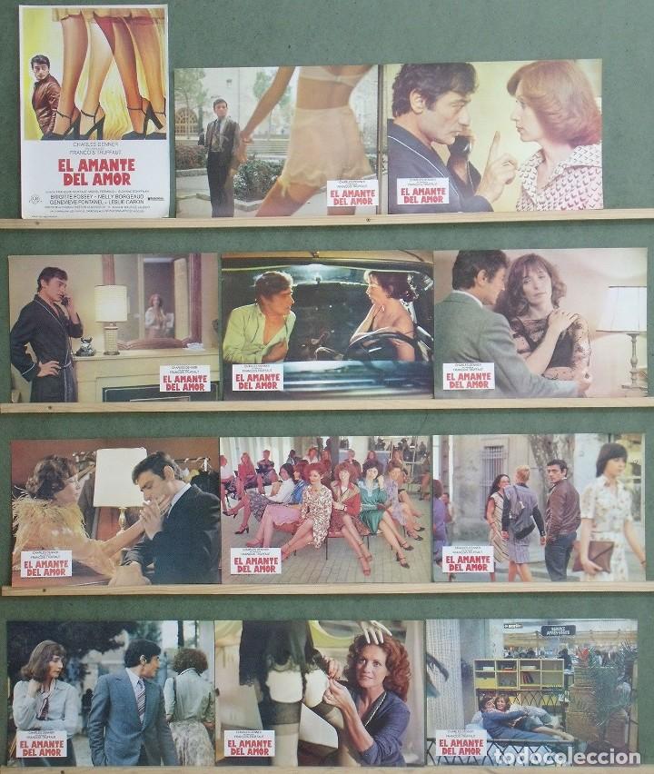 Cine: SCDO 165 EL AMANTE DEL AMOR FRAN&Ccedil;OIS TRUFFAUT SET COMPLETO 12 FOTOCROMOS ORIGINAL ESTRENO