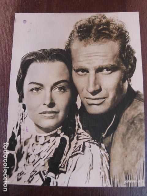 Cine: horizontes azules - FOTO ORIGINAL B/N - charlton heston donna reed