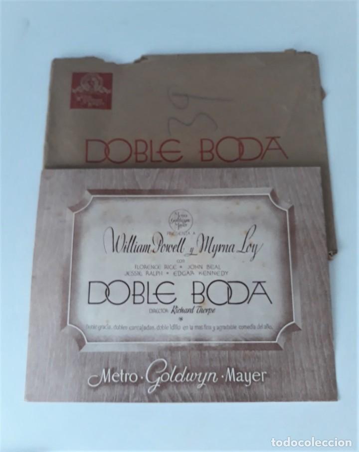 Cine: DOBLE BODA - WILLIAM POWELL / MIRAN LOY - 11 FOTOCROMOS ORIGINALES