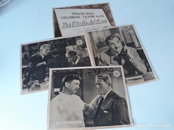 Cinema: DOS EDADES DEL AMOR - SPENCER TRACY / LANA TURNER - 4 FOTOCROMOS ORIGINALES